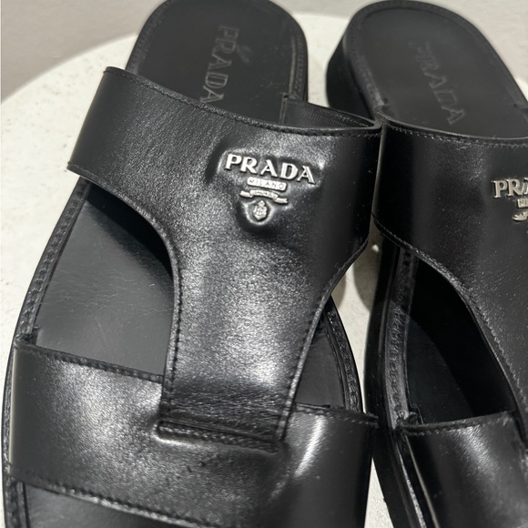 Prada ‘Jesus’ Leather Sandals - Picture 8 of 12